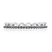 Crescent Crown Ring with Black Diamond