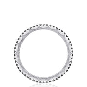 Crescent Crown Ring with Black Diamond