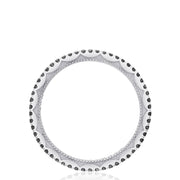 Crescent Crown Ring with Black Diamond