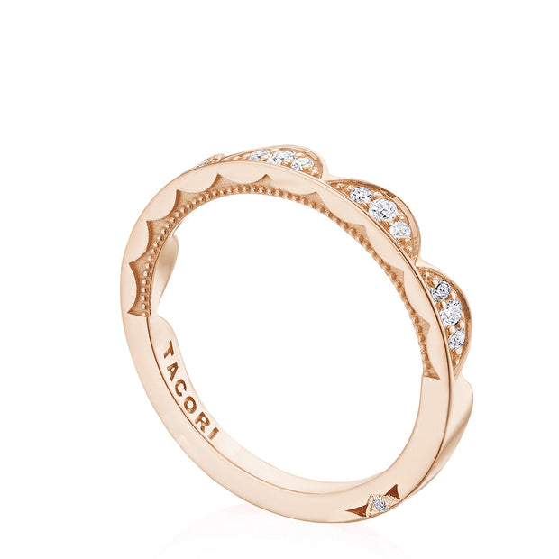 Crescent Crown Ring with Diamond