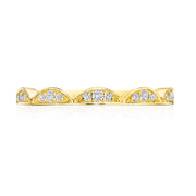 Crescent Crown Ring with Diamond