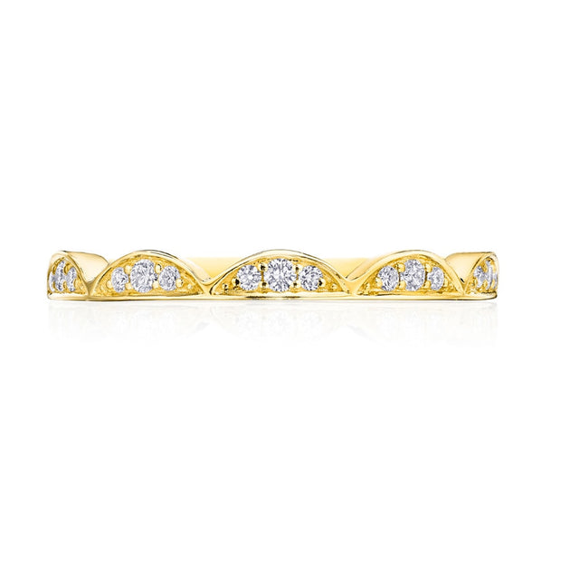 Crescent Crown Ring with Diamond