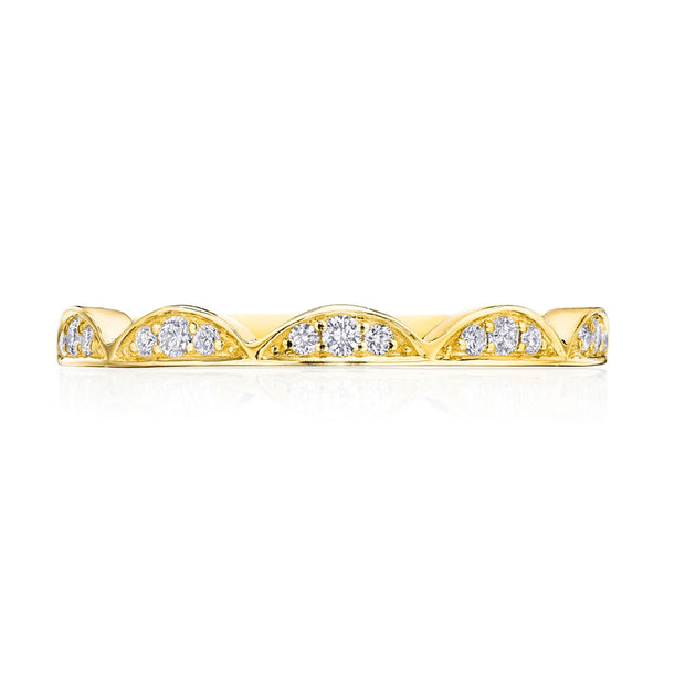 Crescent Crown Ring with Diamond