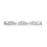 Crescent Crown Ring with Diamond