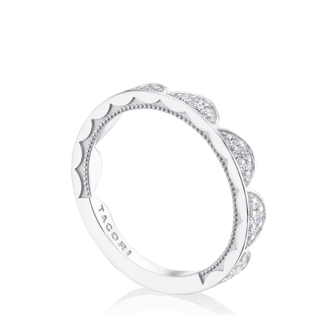 Crescent Crown Ring with Diamond