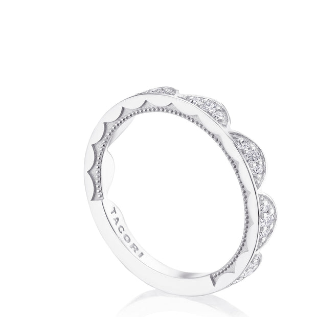 Crescent Crown Ring with Diamond