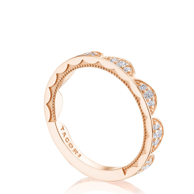Crescent Crown Ring with Diamond