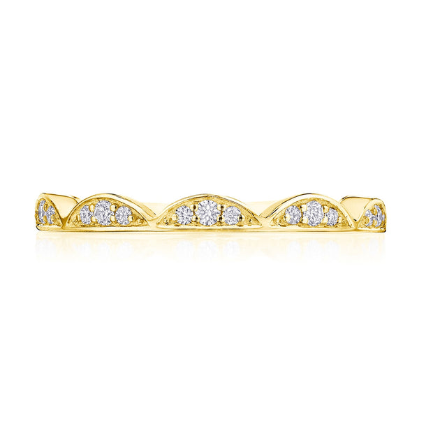 Crescent Crown Ring with Diamond