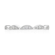 Crescent Crown Ring with Diamond