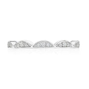 Crescent Crown Ring with Diamond