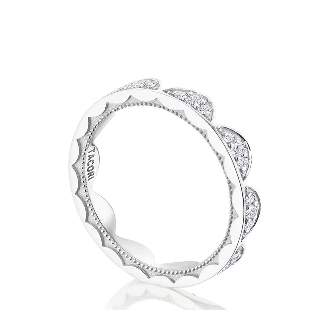 Crescent Crown Ring with Diamond
