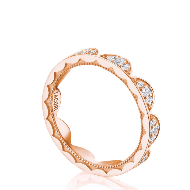 Crescent Crown Ring with Diamond