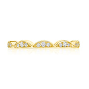 Crescent Crown Ring with Diamond