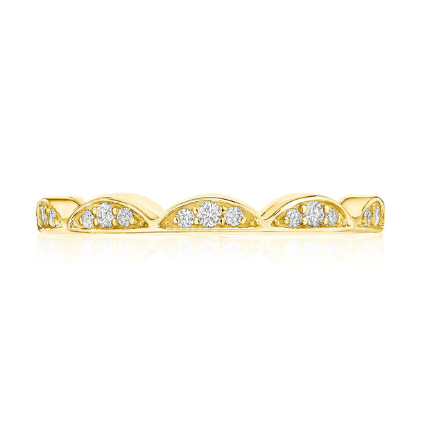 Crescent Crown Ring with Diamond