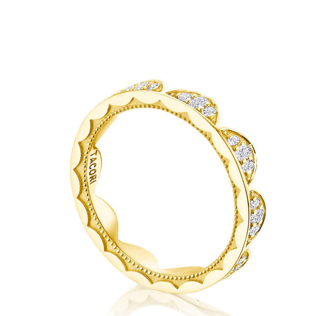 Crescent Crown Ring with Diamond