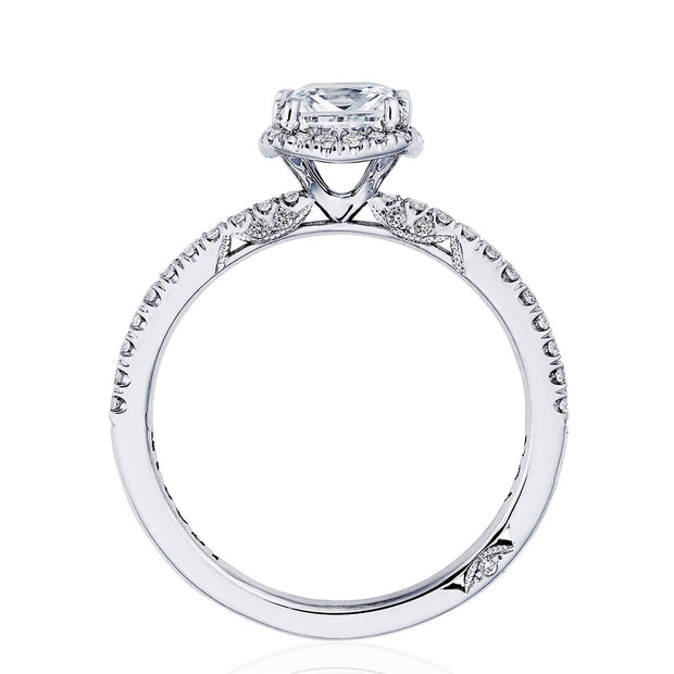 Princess with Cushion Bloom Engagement Ring