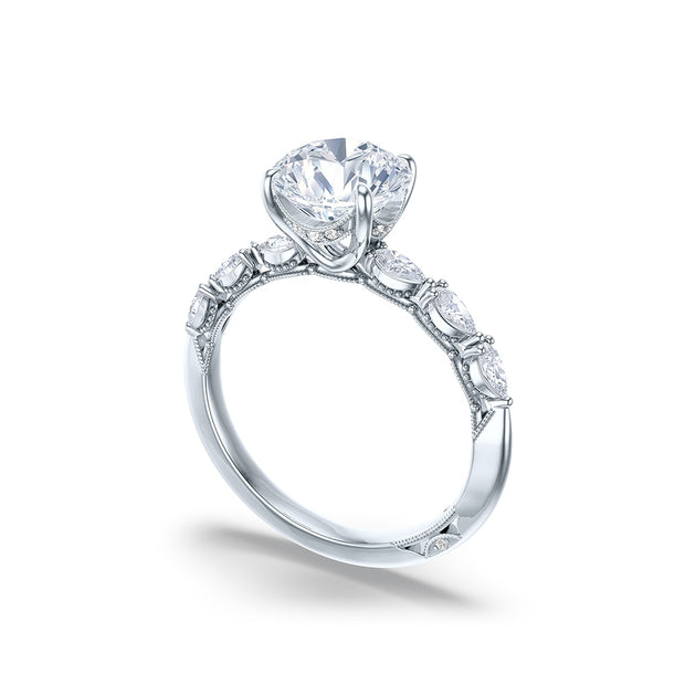 Tacori Sculpted Crescent Round Engagement Ring Setting