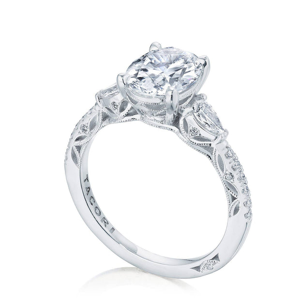 Oval 3-Stone Engagement Ring