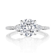 Round 3-Stone Engagement Ring