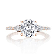 Round 3-Stone Engagement Ring