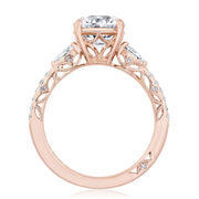 Round 3-Stone Engagement Ring