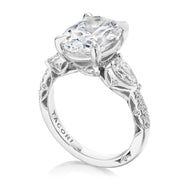 Oval 3-Stone Engagement Ring