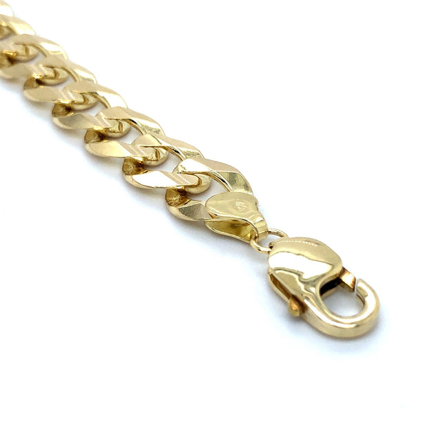 Yellow Gold Heavy Curb Chain Bracelet