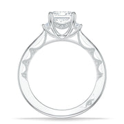 Tacori Lunetta Crescent Emerald Cut Three-Stone Engagement Ring Setting