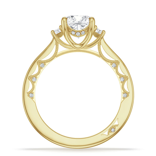 Cushion 3-Stone Engagement Ring