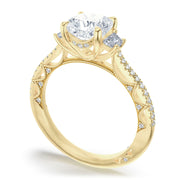 Cushion 3-Stone Engagement Ring
