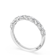 Alliance en diamants ronds et de taille marquises Tacori Sculpted Crescent