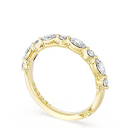 Tacori Sculpted Crescent Marquise and Round Diamond Wedding Band