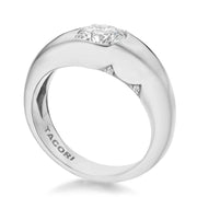 Domed Round Cut Diamond Ring