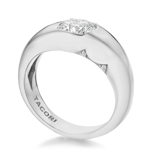 Domed Round Cut Diamond Ring