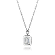 Emerald Cut Diamond Necklace
