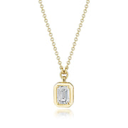 Emerald Cut Diamond Necklace