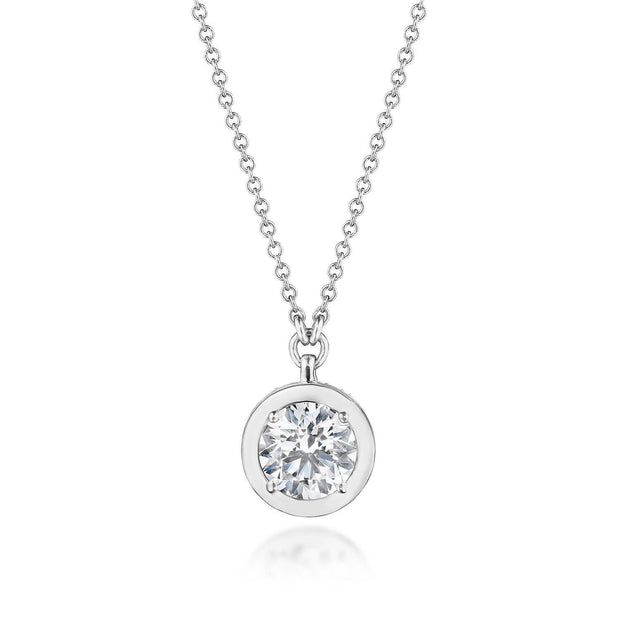 Round Cut Diamond Necklace