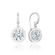 Round Diamond French Wire Earring