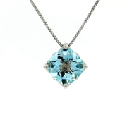 Julianna Rose Necklace in Blue Topaz