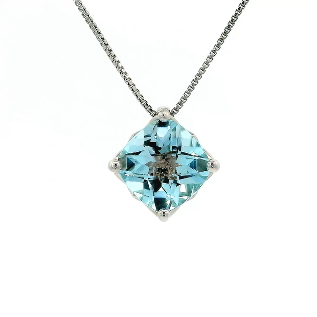 Julianna Rose Necklace in Blue Topaz