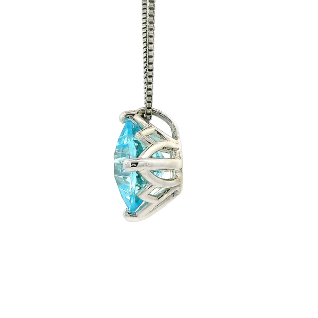 Julianna Rose Necklace in Blue Topaz