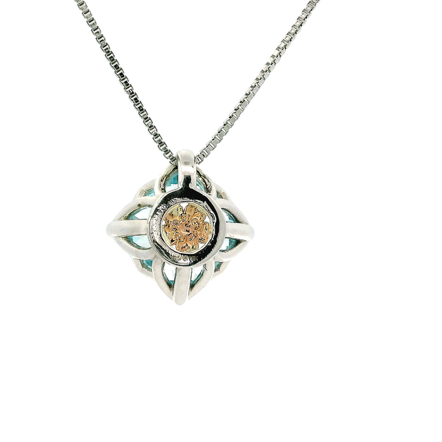 Julianna Rose Necklace in Blue Topaz