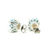 Julianna Rose Earrings in Blue Topaz