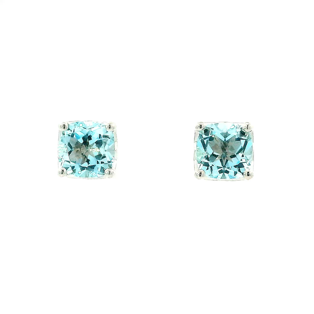 Julianna Rose Stud Earrings in Blue Topaz