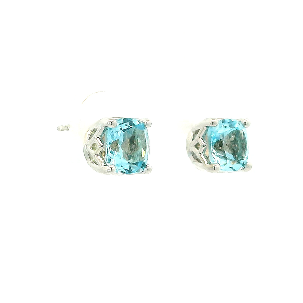 Julianna Rose Stud Earrings in Blue Topaz