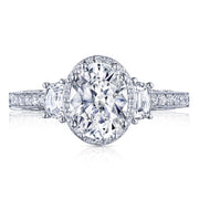 Oval 3-Stone Engagement Ring