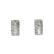 Vintage Baguette Diamond Stud Earrings
