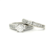 Estate Channel Diamond Bridal Set