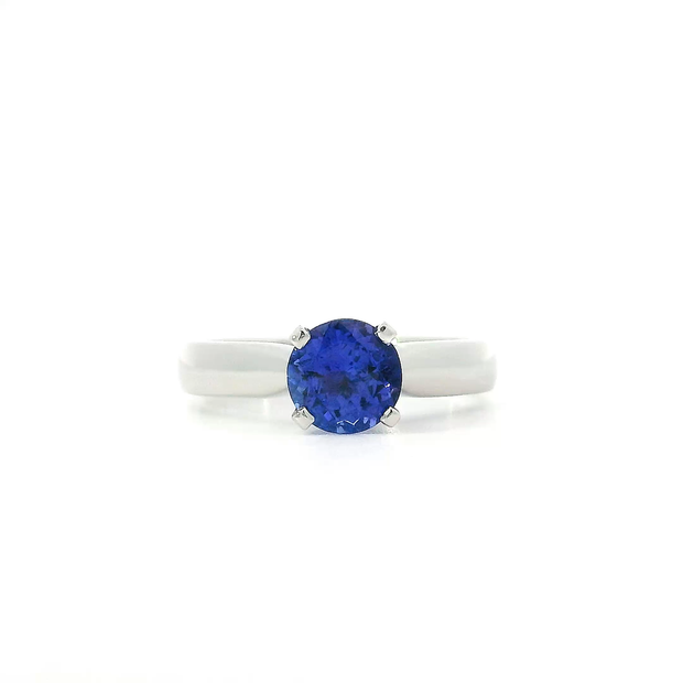 Round Tanzanite Solitaire Ring