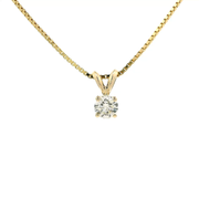 Pendentif de diamant d'héritage en or jaune